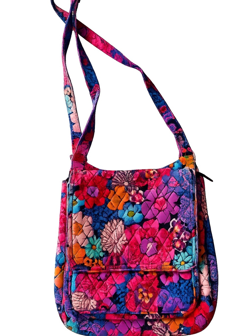 Vera Bradley Floral Quilted Crossbody Messenger Bag
